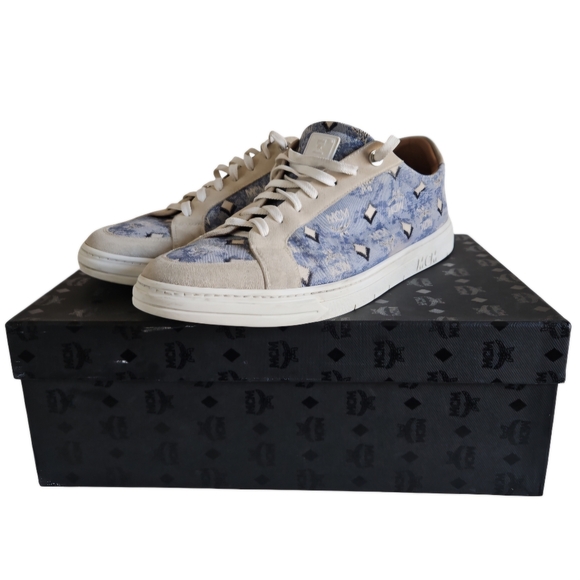MCM Men's Terrain Derby Monogram Low Top Sneaker - Picture 10 of 11